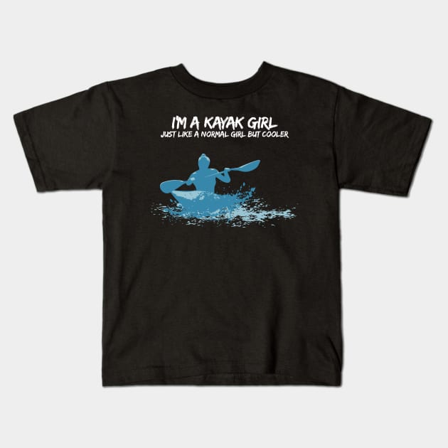 Funny and cool Kayak Girl T-Shirt or Gift Kids T-Shirt by Shirtbubble